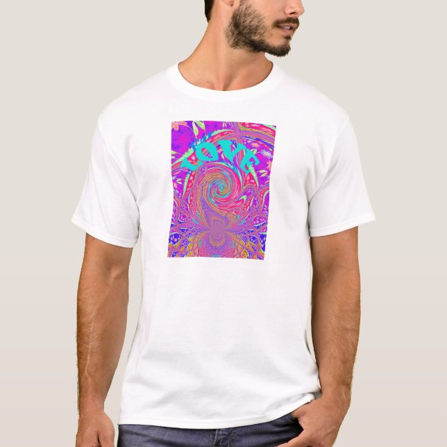 Camiseta Hermosa maravilla Amor Remolino Texto Arte Imprimi (Anverso)