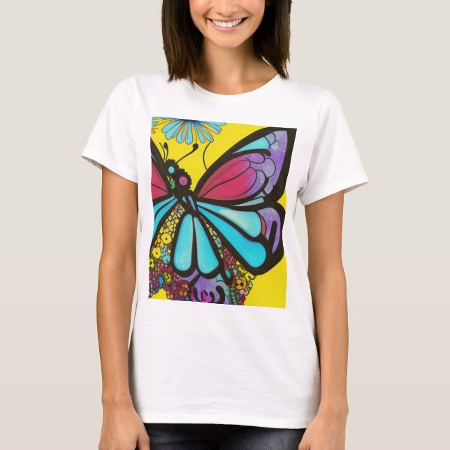 Camiseta Hermosa mariposa (Anverso)