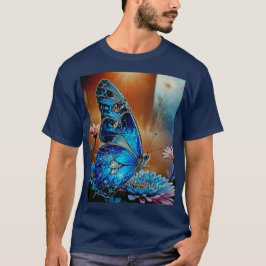 Camiseta Hermosa mariposa azul