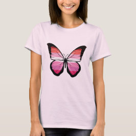 Camiseta Hermosa mariposa de colores lesbianas