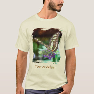 Camiseta Hermosa Mariposa En Flor Naturaleza Personalizada