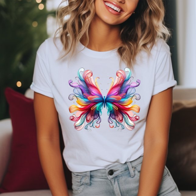 Camiseta Hermosa mariposa estilizada de color (Subido por el creador)