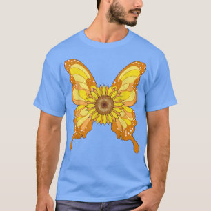 Camiseta Hermosa mariposa jardinera de flores amarillas Hip