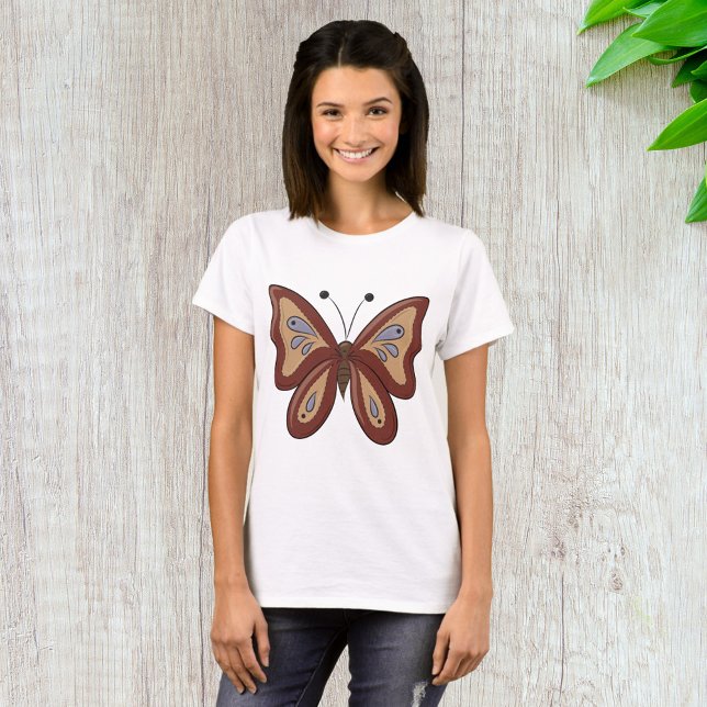 Camiseta Hermosa Mariposa Marrón (Subido por el creador)