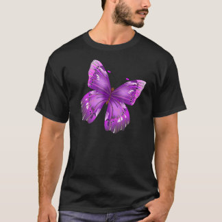 Camiseta Hermosa mariposa púrpura