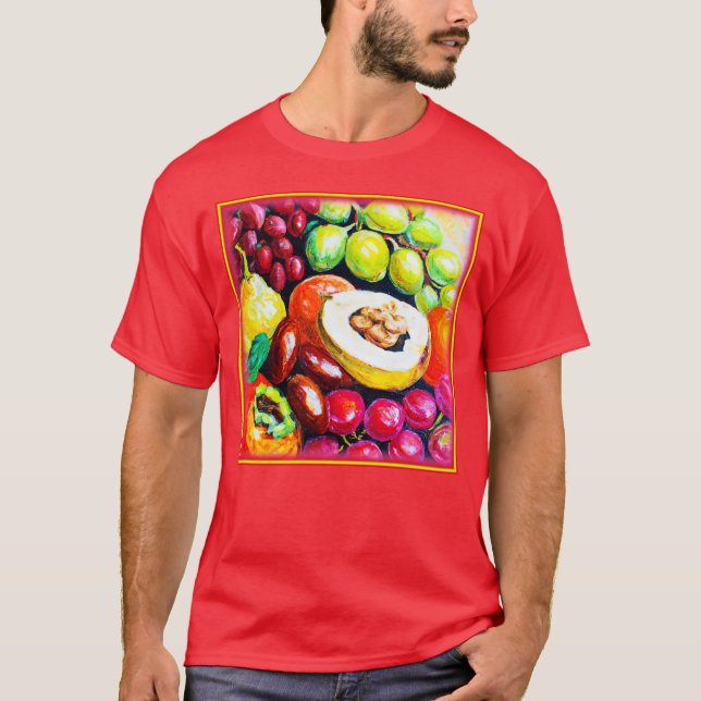 Camiseta Hermosa mezcla de pintura de frutas de uva. ¡Hazte (Anverso)