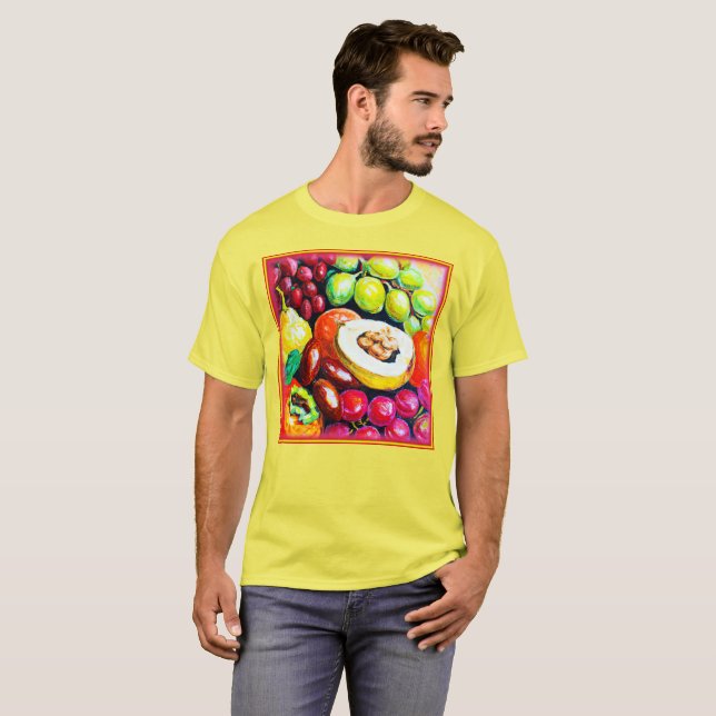 Camiseta Hermosa mezcla de pintura de frutas de uva. ¡Hazte (Anverso completo)