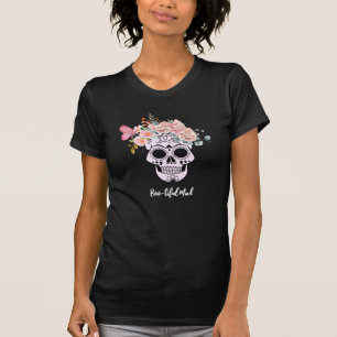 Camiseta Hermosa Mind Boo Babe Floral Skull