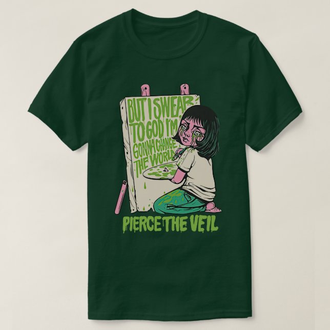 Camiseta Hermosa Modelo Pierce El Merch Del Velo Cambia La  (Diseño del anverso)