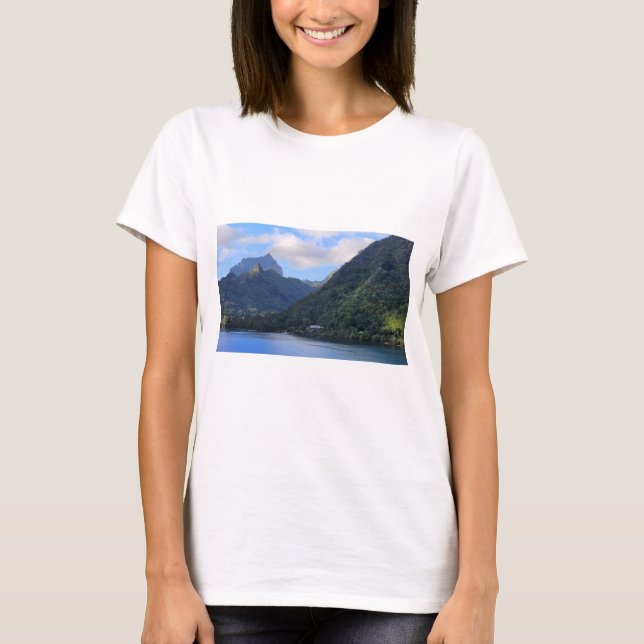Camiseta Hermosa Mo'orea, Bahía de Cook, Polinesia Francesa (Anverso)