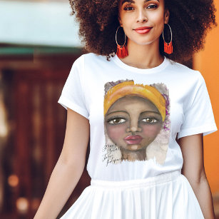 Camiseta Hermosa Mujer Cita Inspiradora De Cara