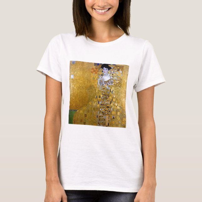Camiseta Hermosa mujer en oro Gustav Klimt (Anverso)