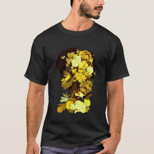 Camiseta Hermosa mujer negra africana reina del arte africa