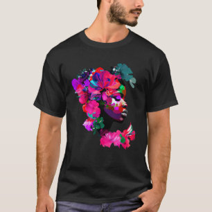 Camiseta Hermosa mujer negra afro melanin reina de flujo
