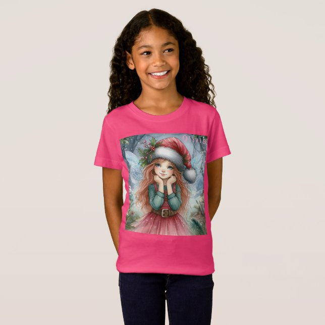 Camiseta Hermosa Navidad Fairy Merry (Anverso completo)
