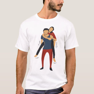Camiseta "Hermosa pareja disfruta del momento"