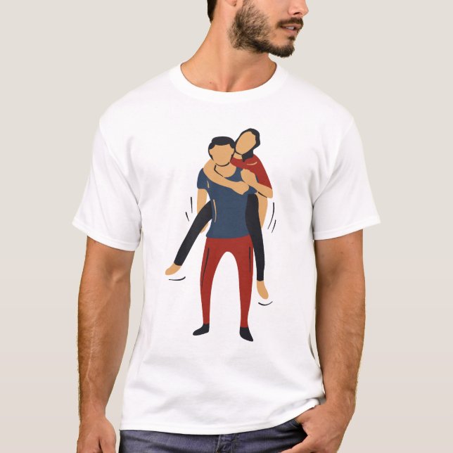Camiseta "Hermosa pareja disfruta del momento" (Anverso)