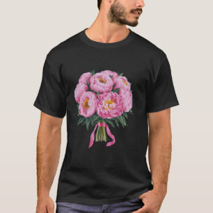 Camiseta Hermosa peonía rosa para mamá jardinera, chicas am