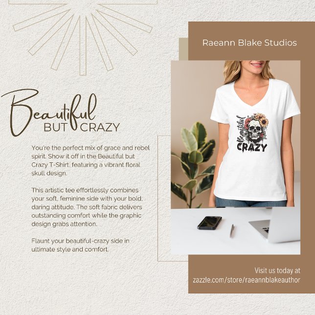 Camiseta Hermosa pero Loca (Subido por el creador)