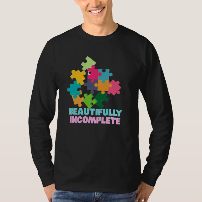 Camiseta Hermosa Pieza de Rompecabezas Incompleta (Anverso)