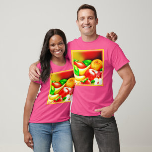 Camiseta Hermosa Pintura De Frutas Tropicales. ¡Hazte con u