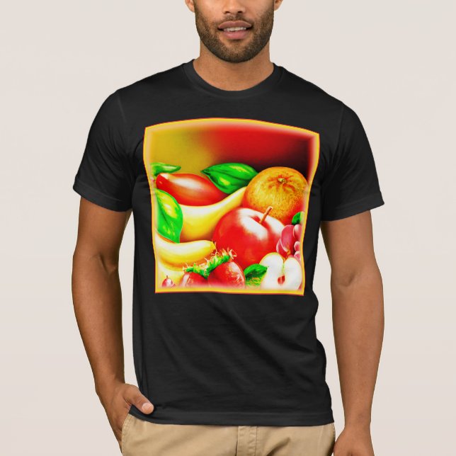 Camiseta Hermosa Pintura De Frutas Tropicales. ¡Hazte con u (Anverso)