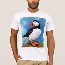Camiseta Hermosa pintura de pájaros de la merluza atlántica