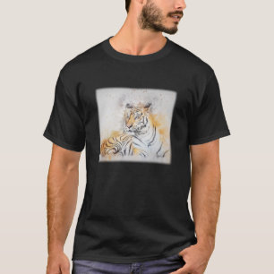 Camiseta Hermosa pintura de tigres bengalíes