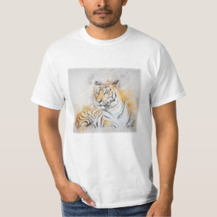 Camiseta Hermosa pintura de tigres bengalíes