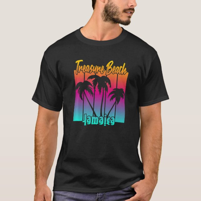 Camiseta Hermosa playa de Treasure Beach Jamaica (Anverso)