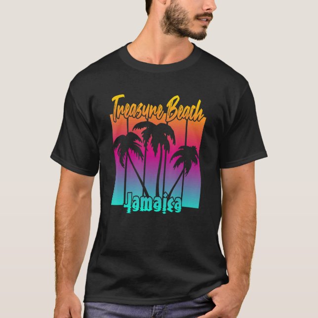 Camiseta Hermosa playa de Treasure Beach Jamaica (Anverso)