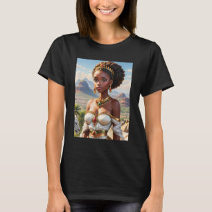 Camiseta Hermosa princesa africana negra
