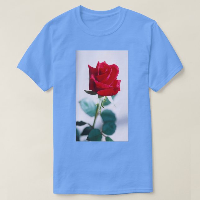 Camiseta Hermosa Rosa Roja (Diseño del anverso)