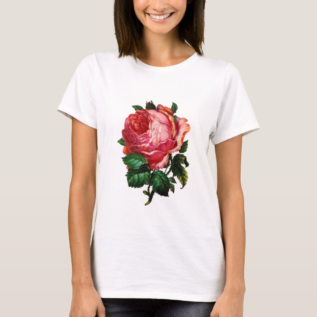 CAMISETA HERMOSA ROSA ROSA DE ROSA DE ROSA (Anverso)