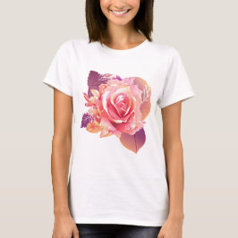 Camiseta Hermosa rosa rosa simple
