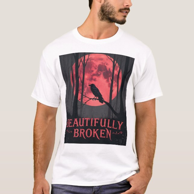 Camiseta Hermosa rota - Rave de luna sanguínea (Anverso)