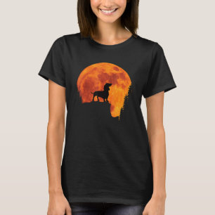 Camiseta Hermosa Silhouette Retro Dachshund Perro. Love Dac