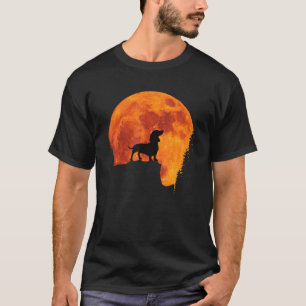 Camiseta Hermosa Silhouette Retro Dachshund Perro. Love Dac