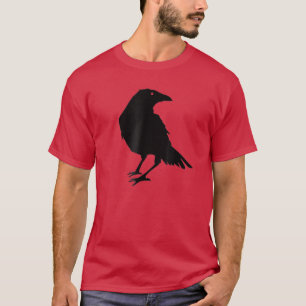 Camiseta Hermosa silueta de pájaro negro