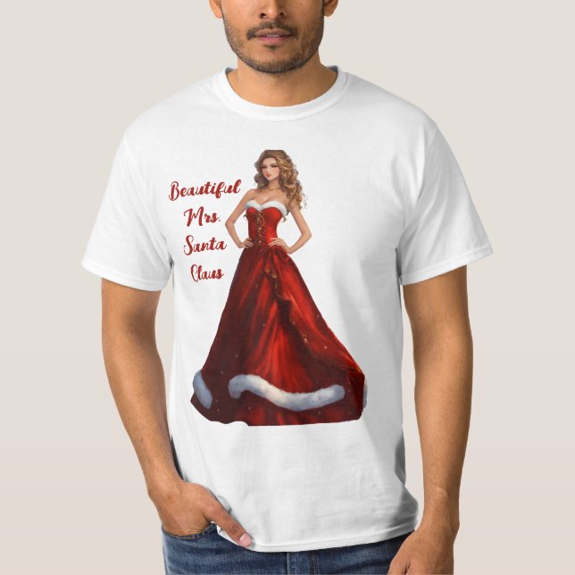 Camiseta Hermosa Sra. Santa Claus (Anverso)