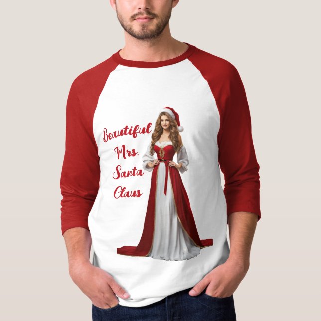 Camiseta Hermosa Sra. Santa Claus (Anverso)
