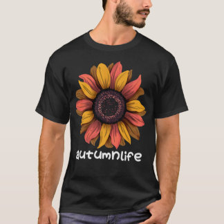 Camiseta Hermosa temporada de otoño de sunflower