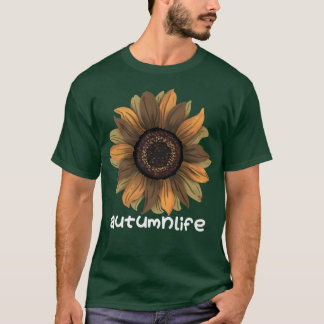 Camiseta Hermosa temporada de otoño de sunflower