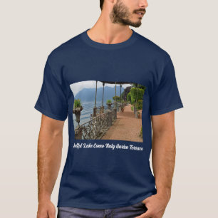 Camiseta Hermosa terraza jardín del lago Como Italia