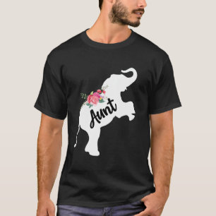 Camiseta Hermosa tía Elephant Lover Mamá Feliz Madres D