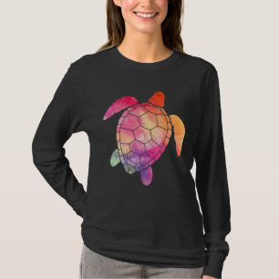 Camiseta Hermosa tortuga arcoiris divertida y colorida garr