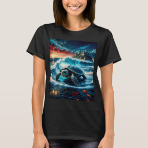 Camiseta Hermosa tortuga de colores