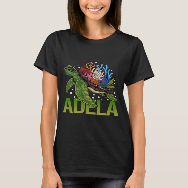 Camiseta Hermosa tortuga - Nombre de Adela (Anverso)