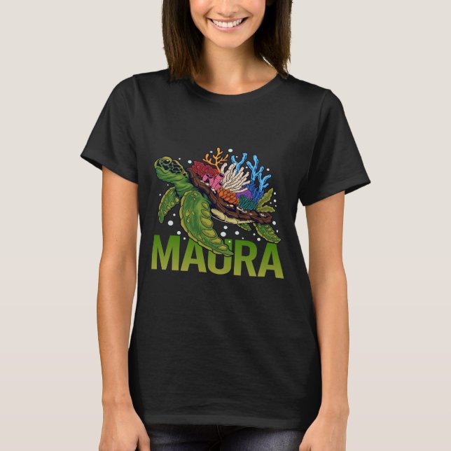 Camiseta Hermosa tortuga - Nombre Maura (Anverso)
