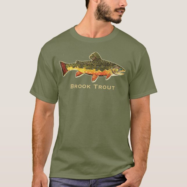 Camiseta Hermosa trucha brook vuela por él (Anverso)